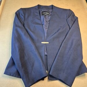 Giorgio Armani Women's Navy Open-Front Blazer
